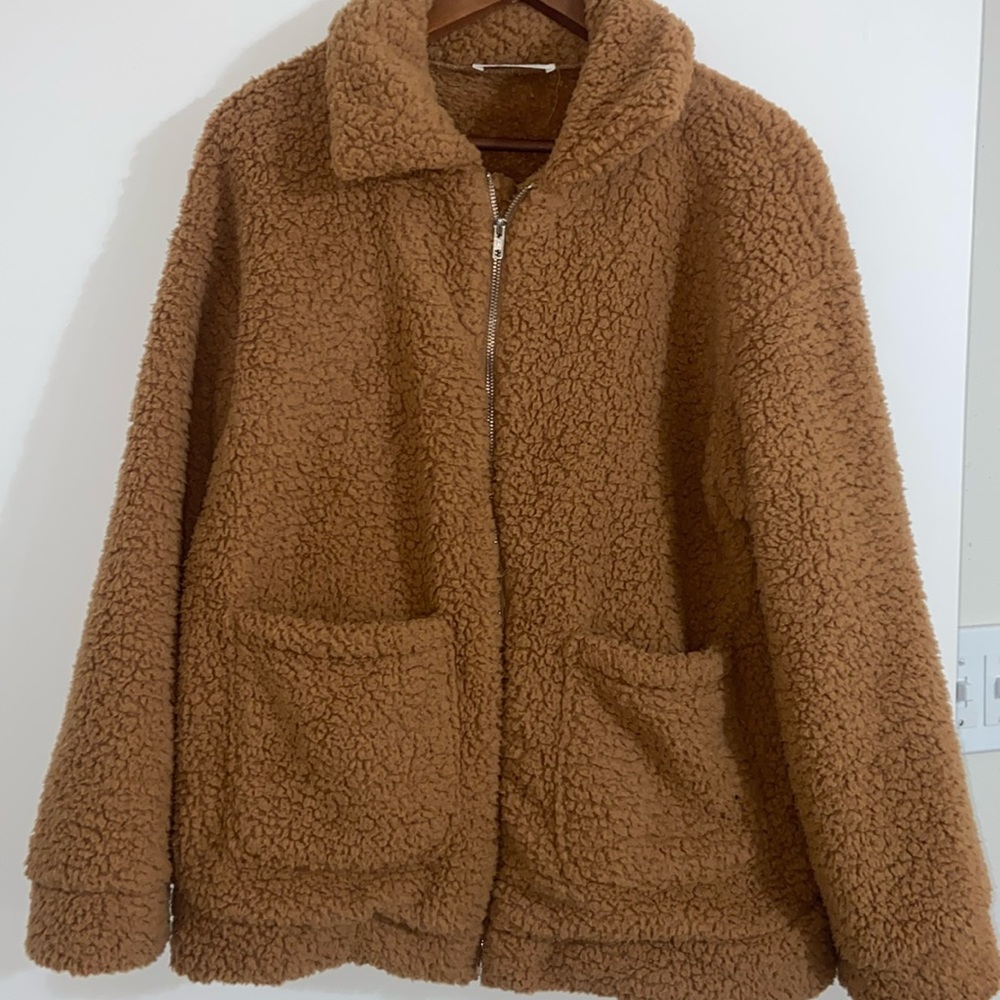 Brown fluffy jacket